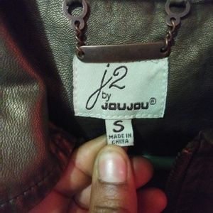 Brown copper leather jacket